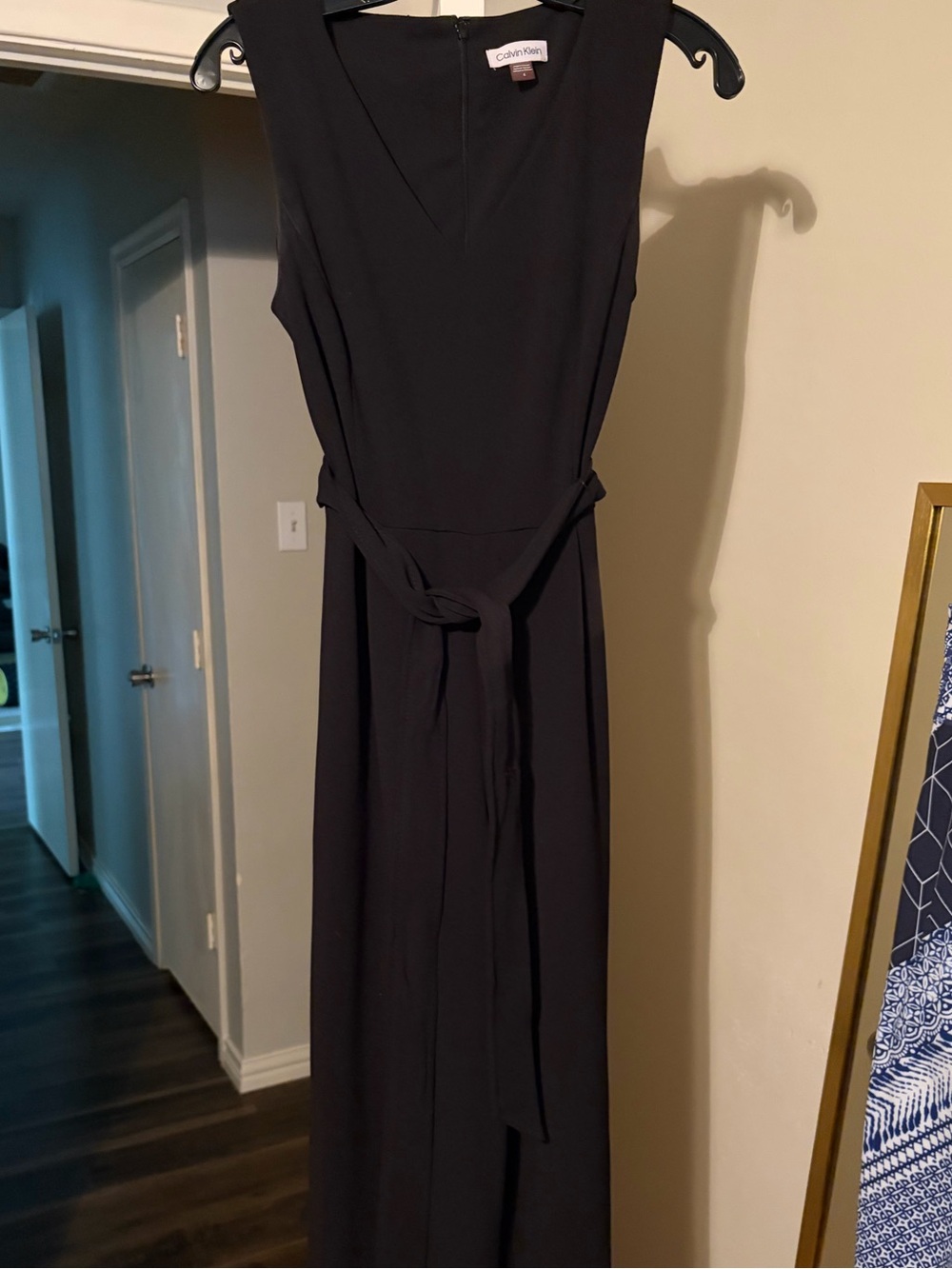 Calvin Klein Black Sleeveless V-Neck Jumpsuit